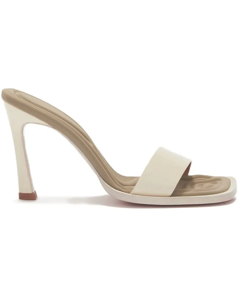 ATTICO leather heeled mules - Weiß Weiß