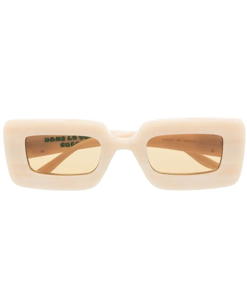 Gucci Sonnenbrille mit eckigem Gestell - Nude Nude