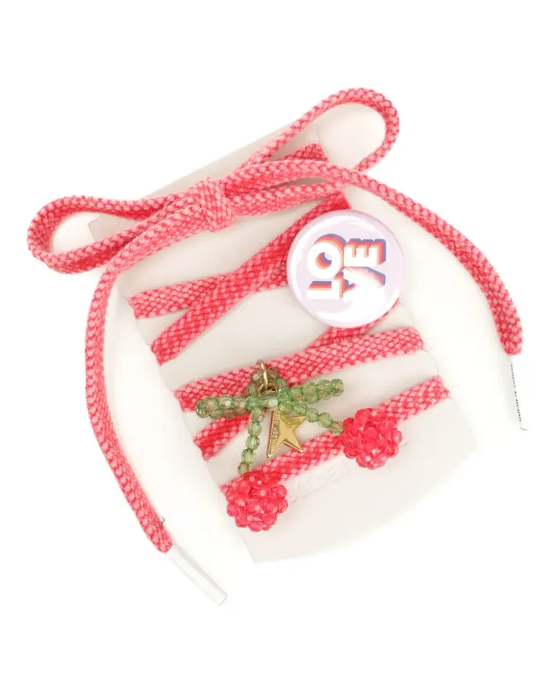 Golden Goose Schnürsenkel mit Perlenanhänger - Rot Rot