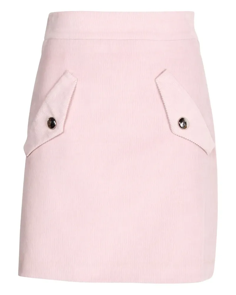 Maje corduroy embellished-pocket skirt - Rosa Rosa