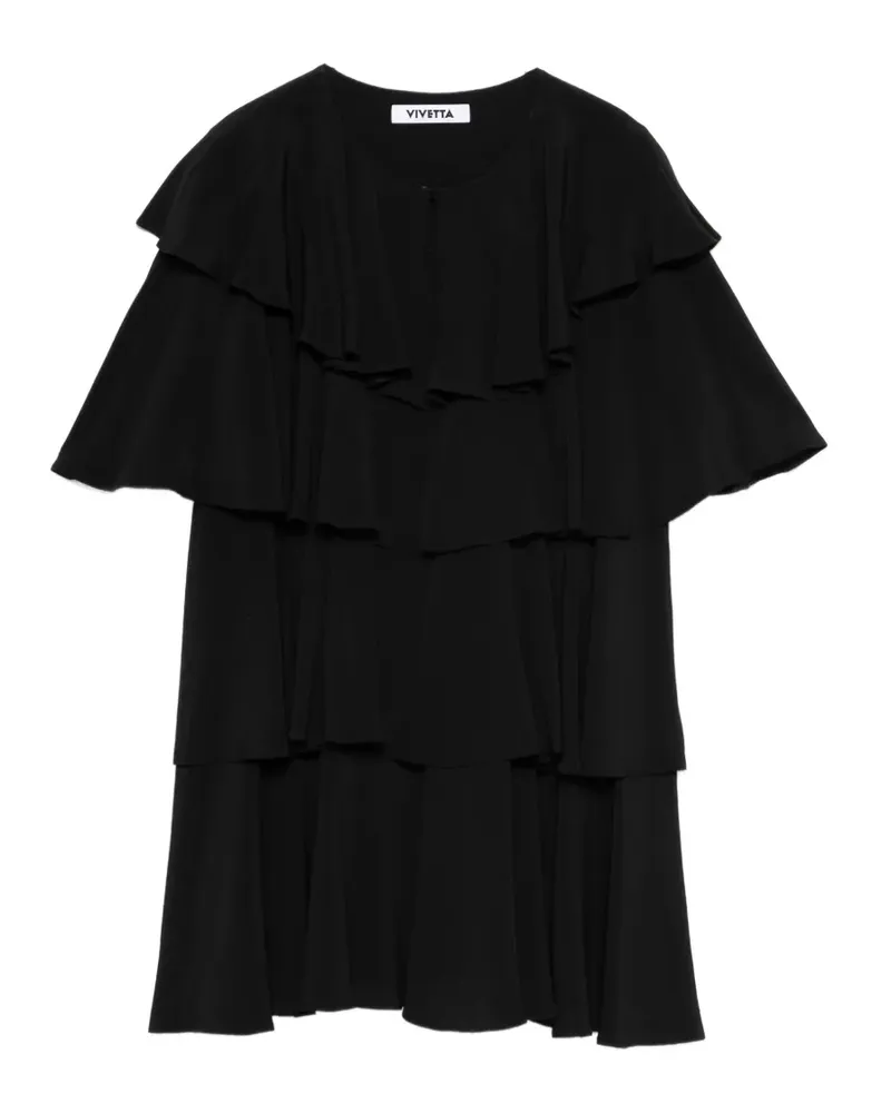 Vivetta ruffled mini dress - Schwarz Schwarz