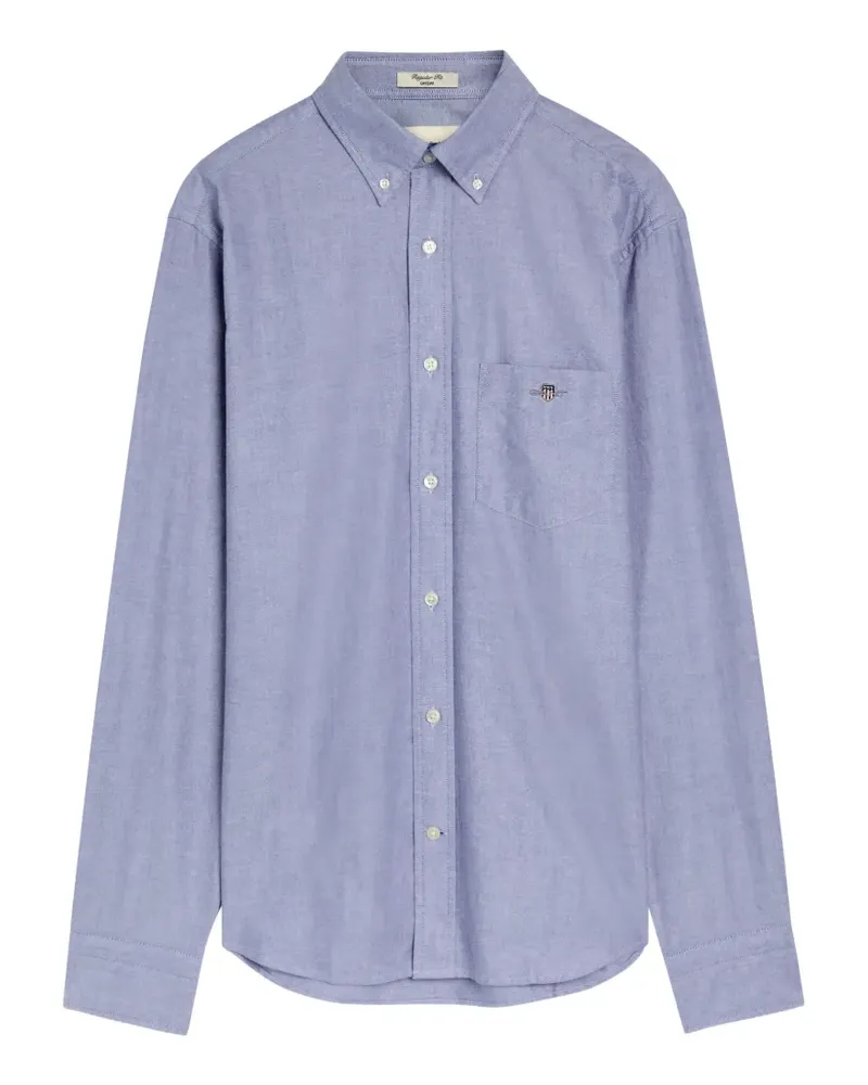 Gant Classic Oxford-Hemd mit Logo-Stickerei - Blau Blau