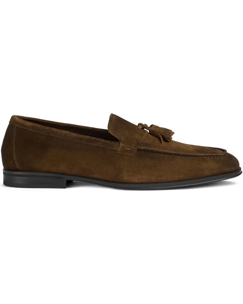 Doucal´s Loafer aus Wildleder mit Quasten - Braun Braun