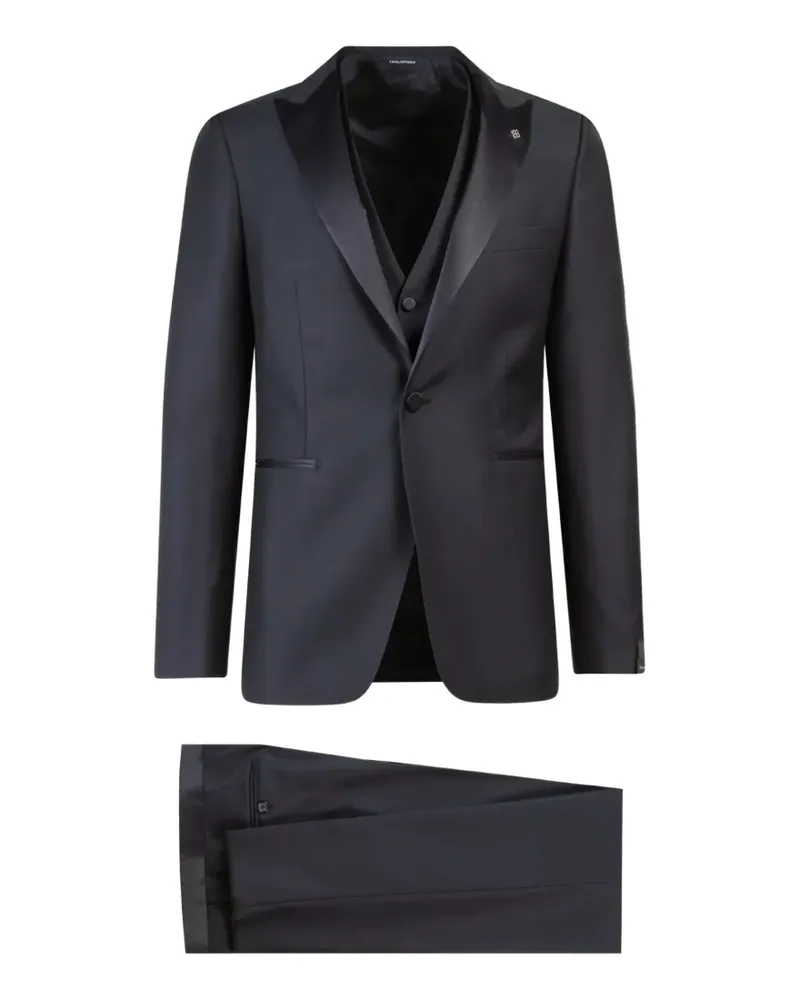 Tagliatore satin-trim three-piece tuxedo suit - Blau Blau