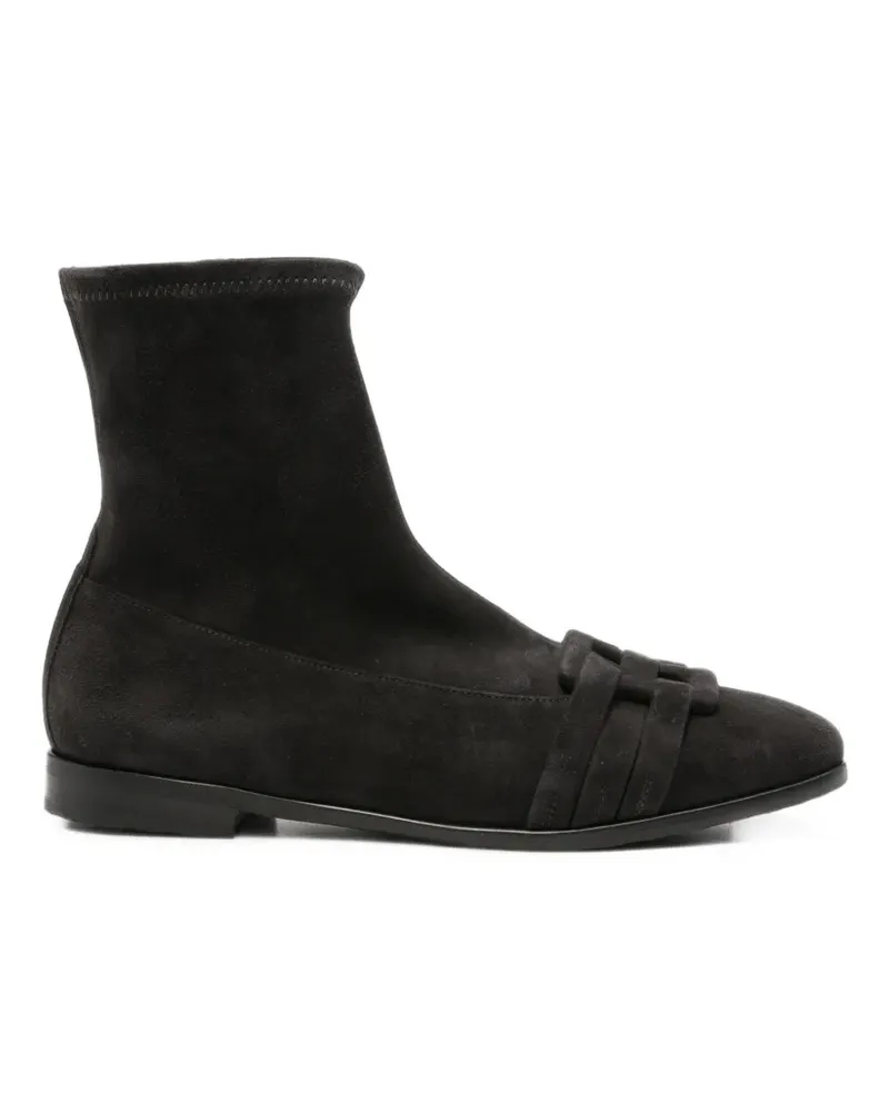 Truman's Shoes interwoven-detail suede ankle boots - Schwarz Schwarz