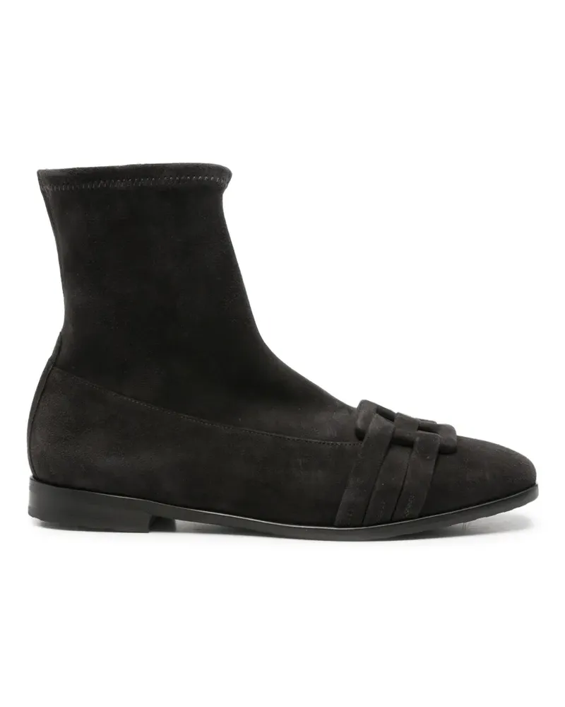 Truman's Shoes interwoven-detail suede ankle boots - Schwarz Schwarz