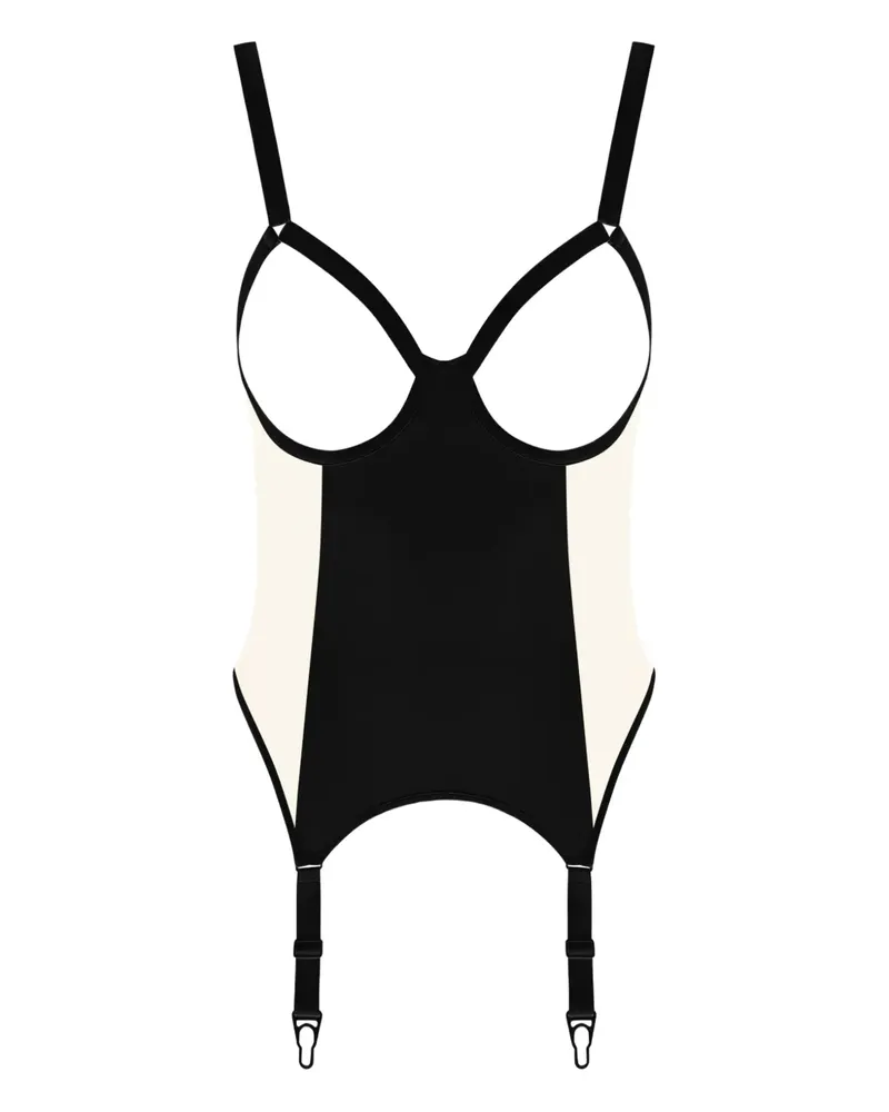 Maison Close Pure Tentation Body mit Cut-Out - Schwarz Schwarz