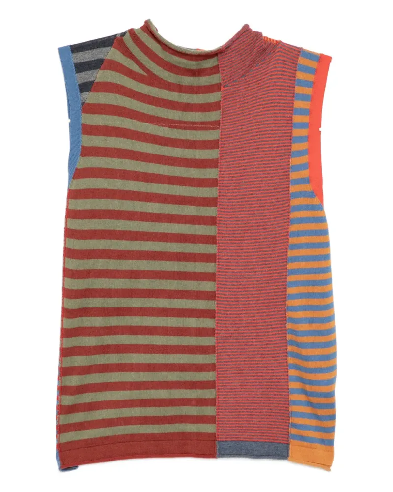 YANYAN KNITS striped mockneck top - Rot Rot
