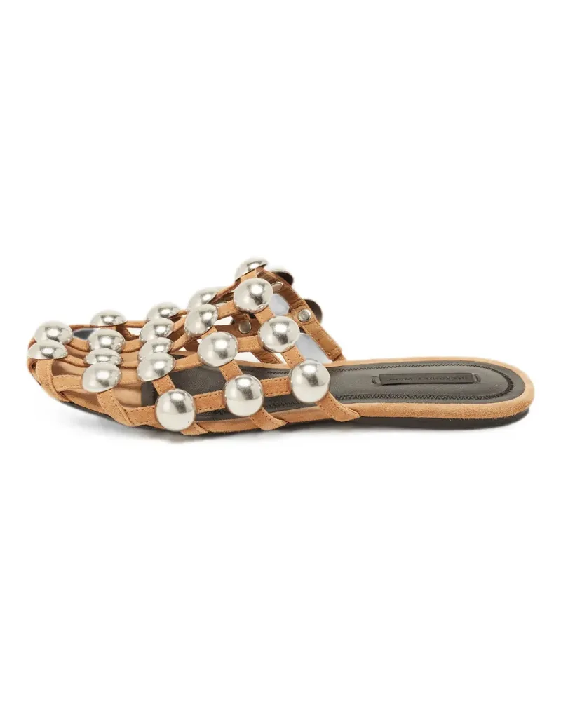 Alexander Wang Amelia studded mules - Nude Nude