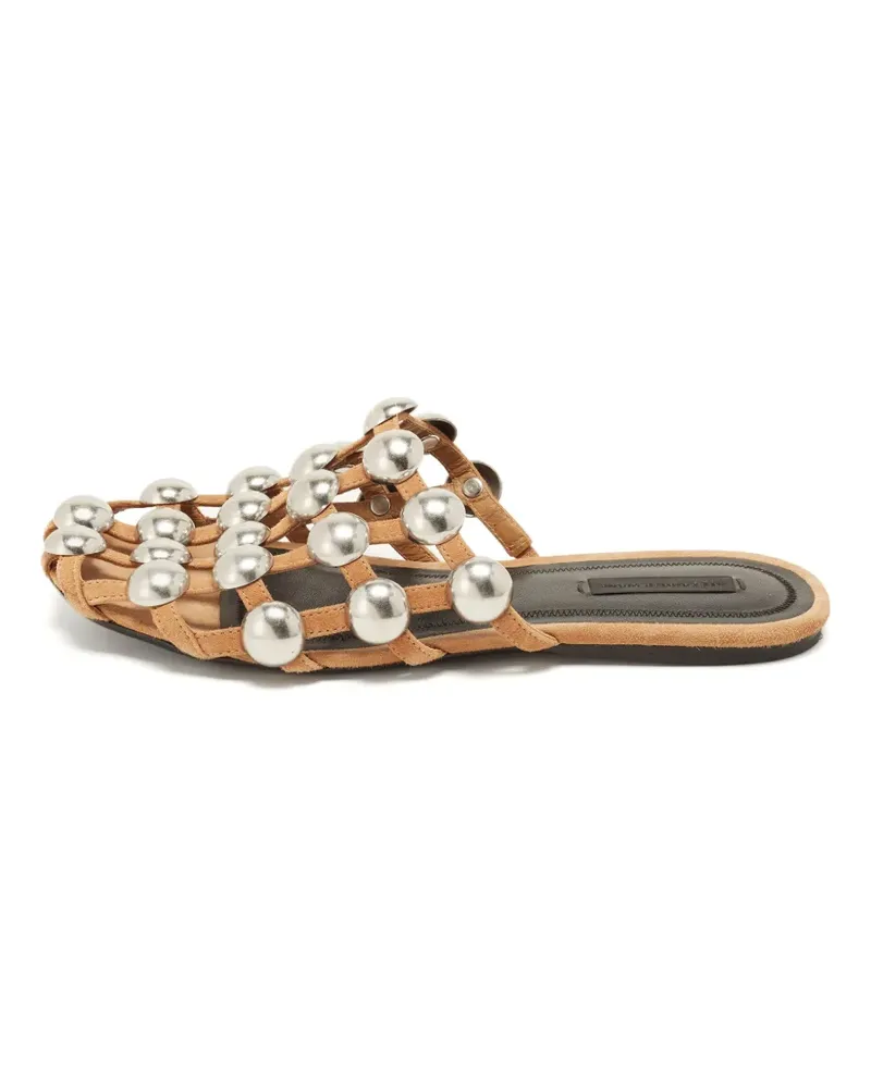 Alexander Wang Amelia Mules mit Nieten - Nude Nude