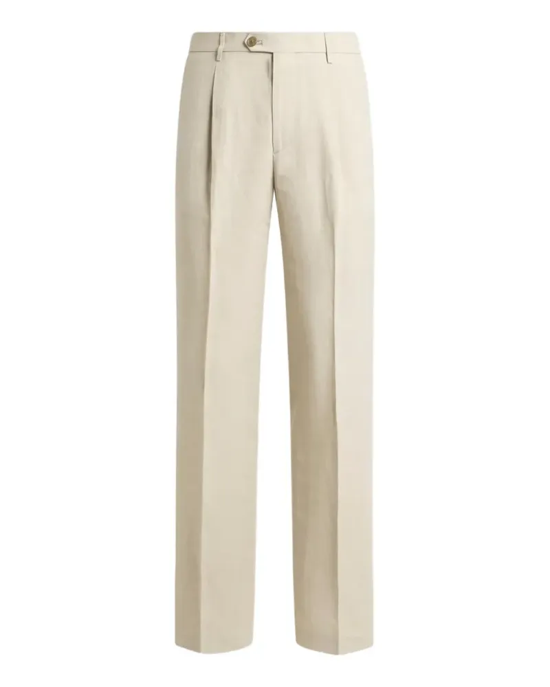 Etro pleated silk-blend trousers - Nude Nude