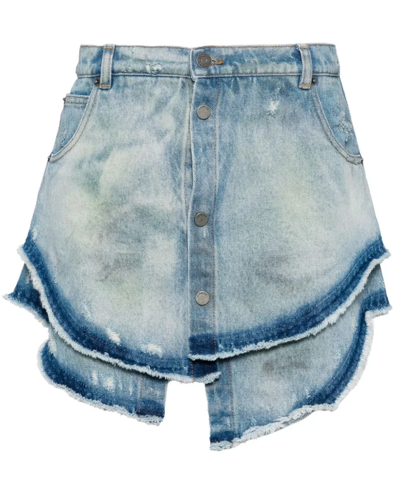 Egonlab Jeansrock im Layering-Look - Blau Blau