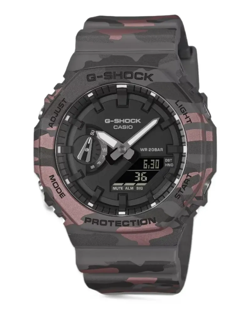 Casio G-Shock Armbanduhr mit Camouflage-Print 49mm - Schwarz Schwarz