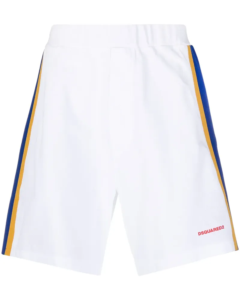 Dsquared2 Shorts mit seitlichen Streifen - Weiß Weiß