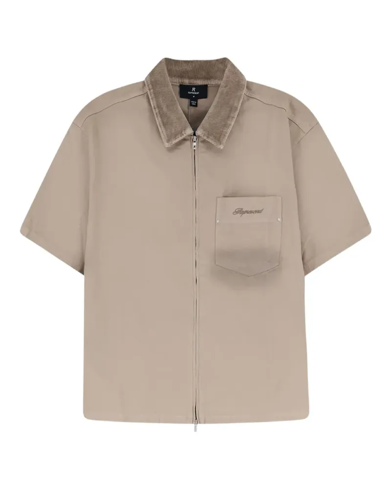 REPRESENT zip-up pocket shirt - Nude Nude