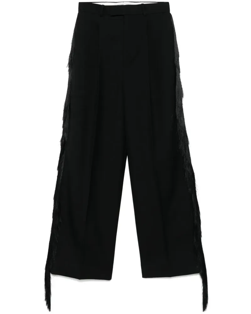 Carven Hose mit Fransen - Schwarz Schwarz