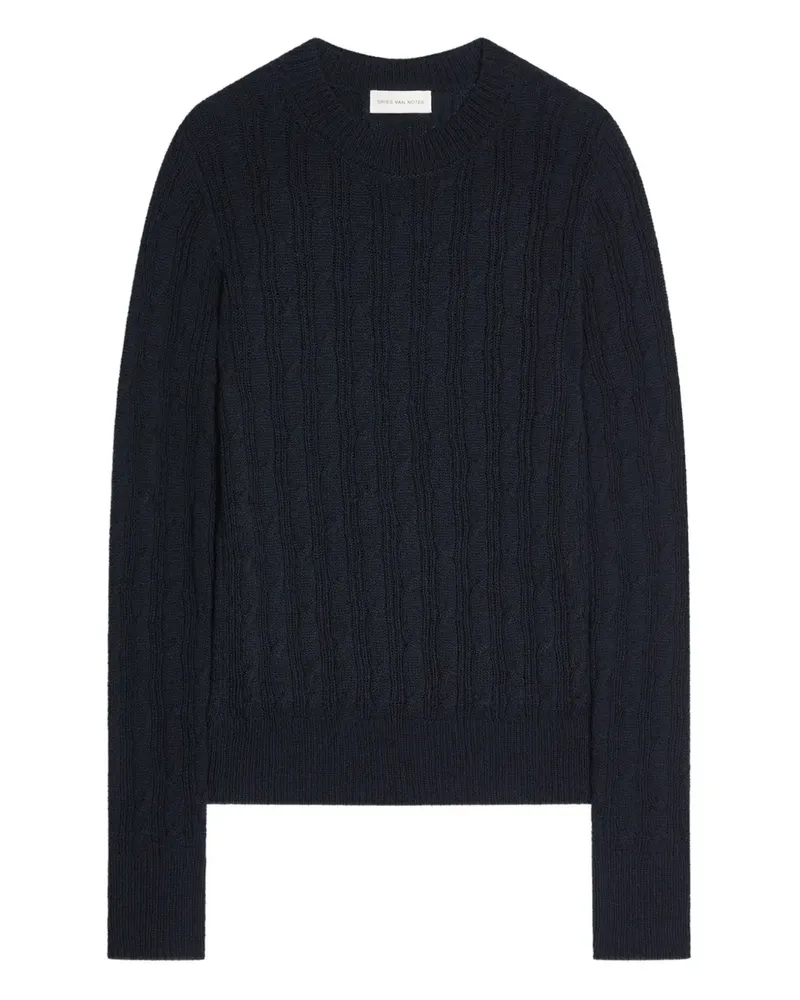Dries van Noten Pullover mit Zopfmuster - Schwarz Schwarz