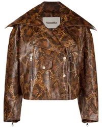 Nanushka Jacke mit Print Braun