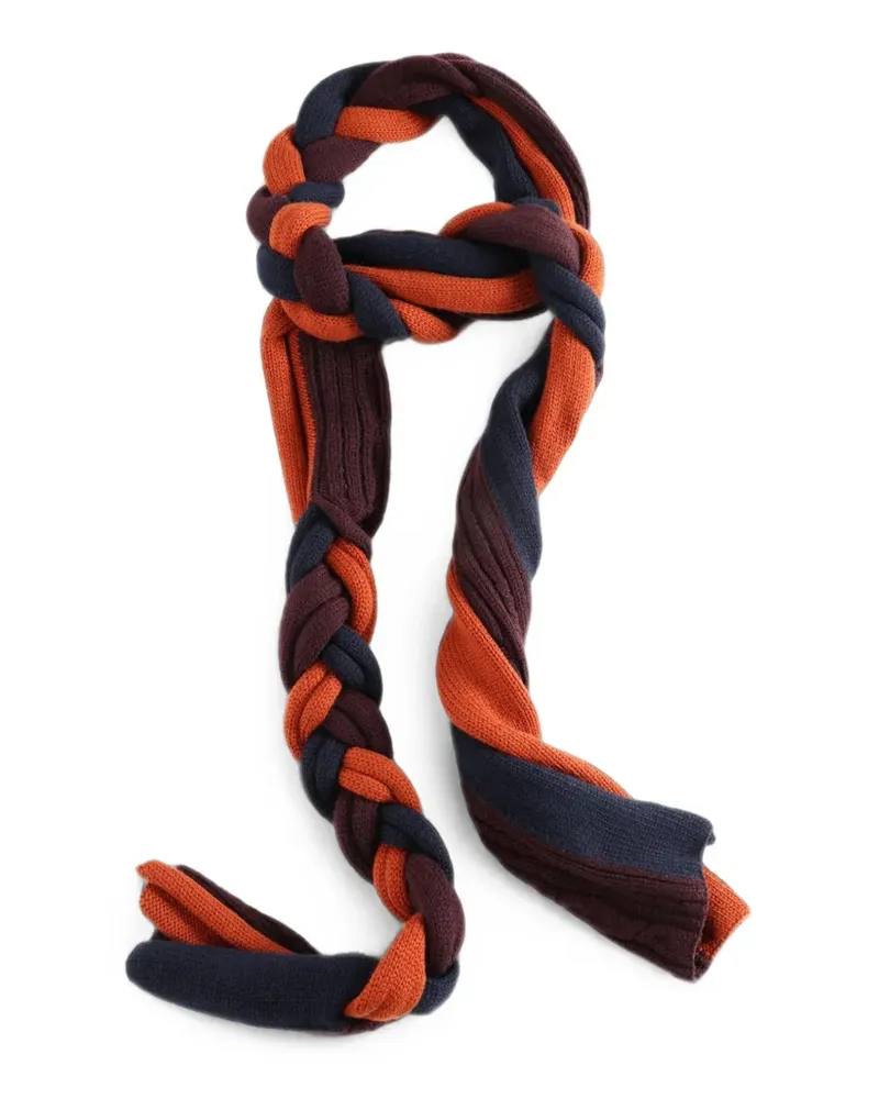 Yohji Yamamoto Geflochtener Schal - Orange Orange