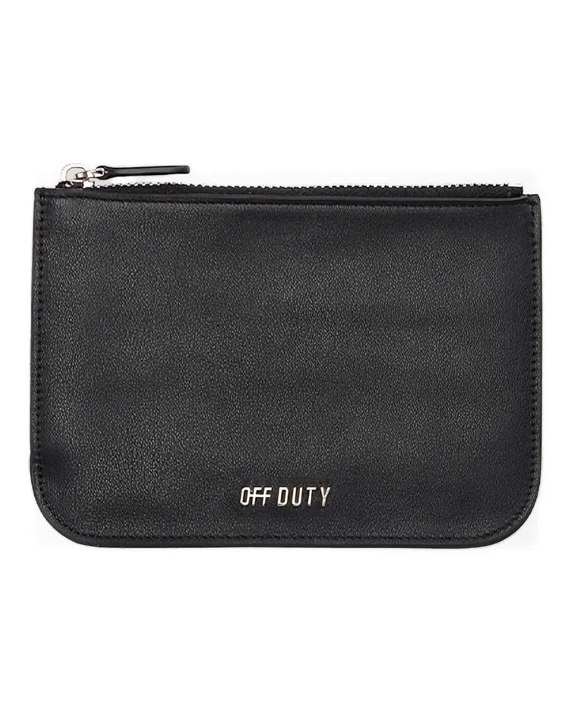 OFF DUTY Leon zip leather wallet - Schwarz Schwarz