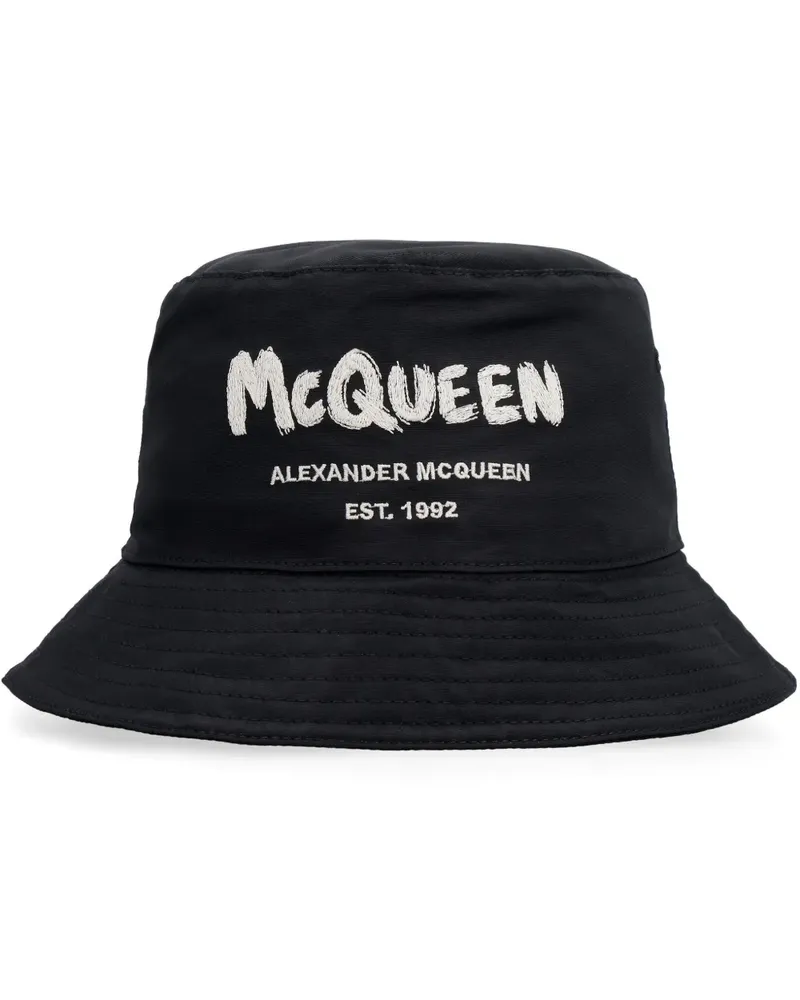 Alexander McQueen McQueen Graffiti Fischerhut - Schwarz Schwarz