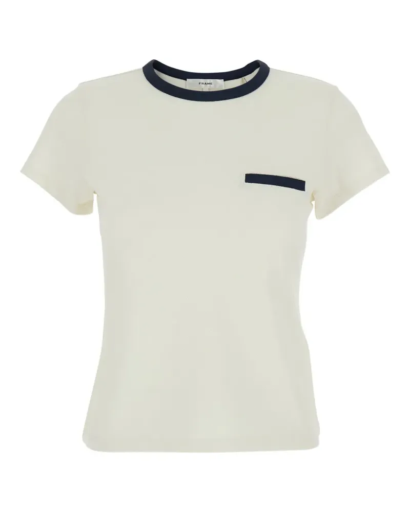 Frame Denim T-Shirt mit Tasche - Nude Nude