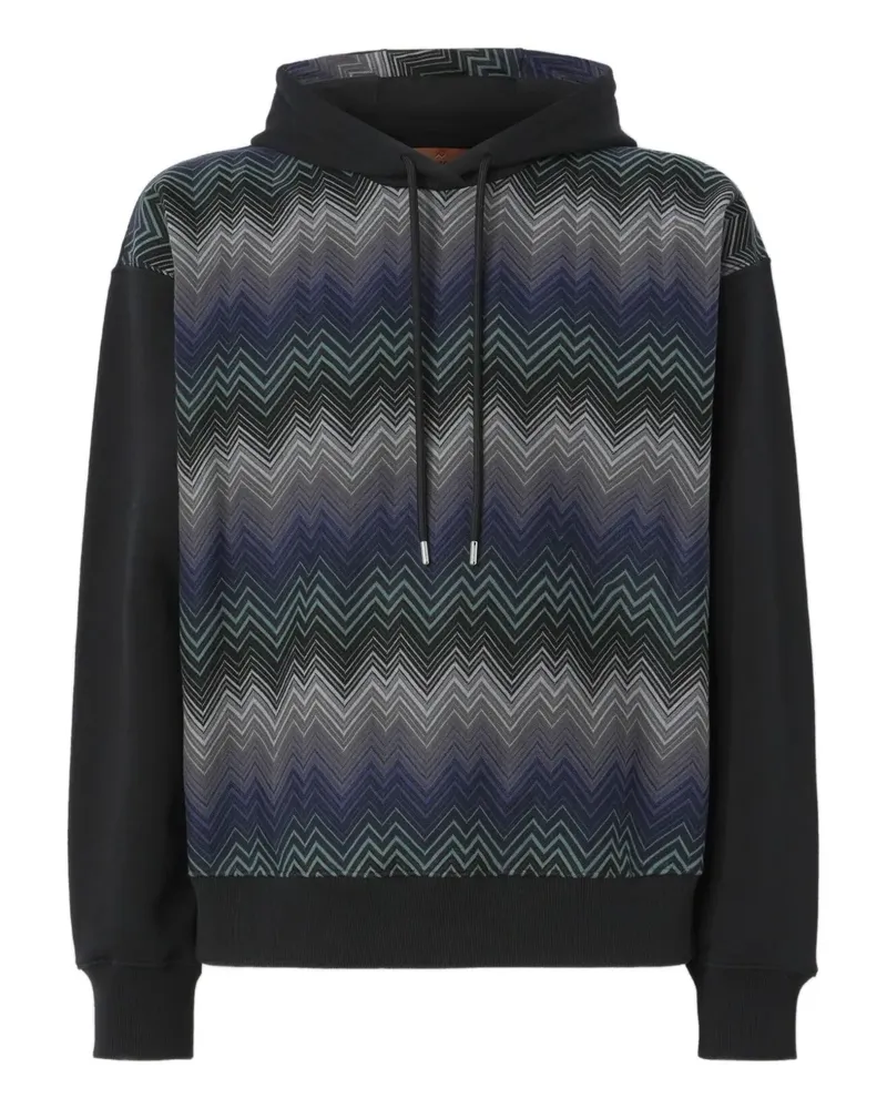 Missoni Hoodie mit Zickzackmuster - Schwarz Schwarz
