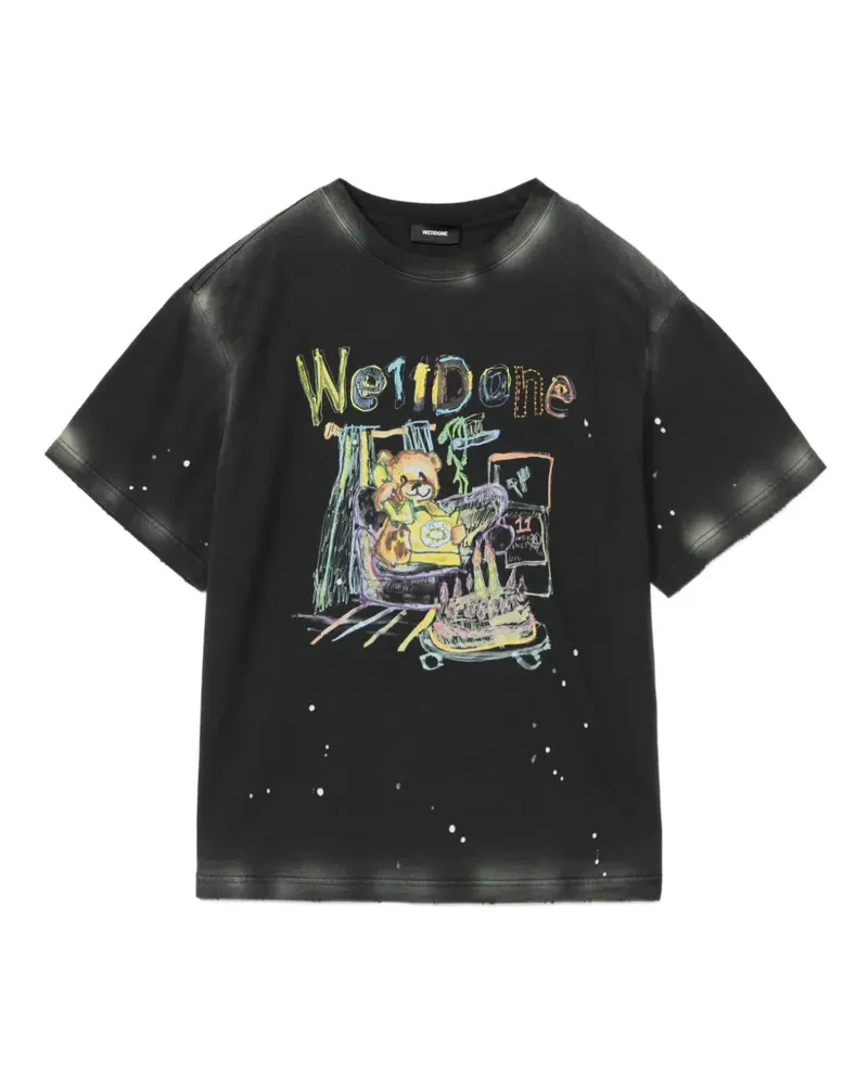 WE 11 DONE T-Shirt mit grafischem Print - Grau Grau