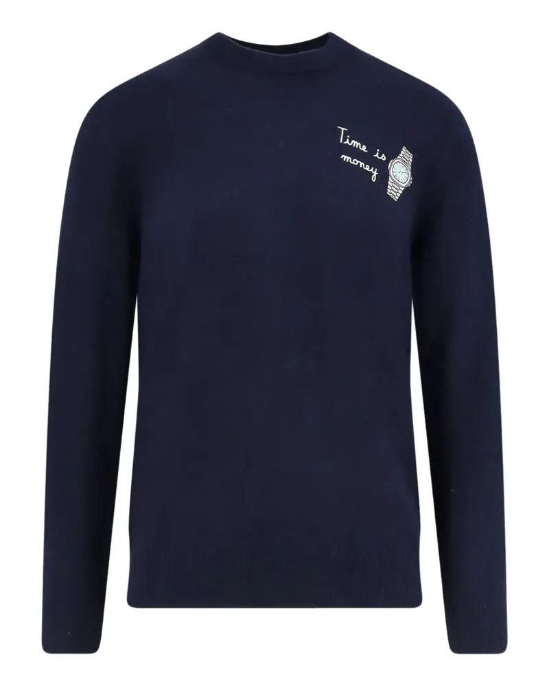 MC2 Saint Barth Bestickter Pullover mit Rundhalsausschnitt - Blau Blau