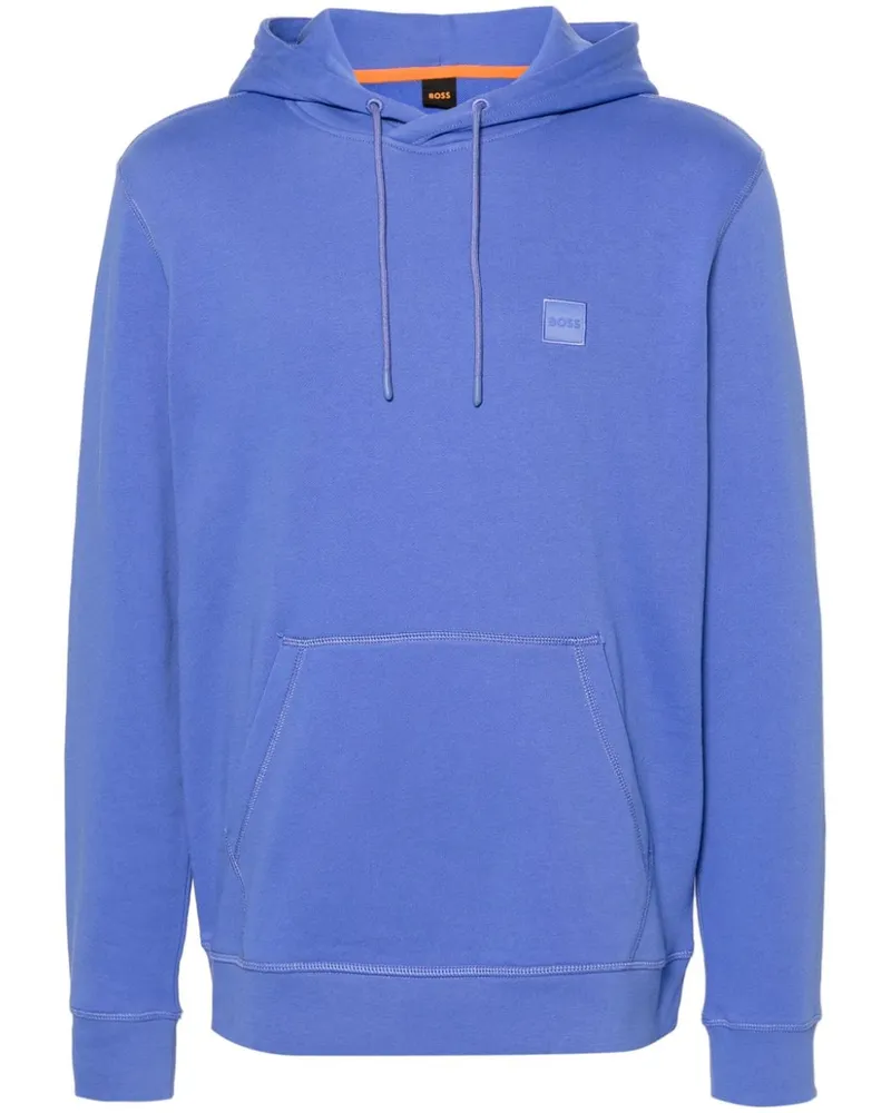 HUGO BOSS Hoodie mit Logo-Patch - Violett Violett