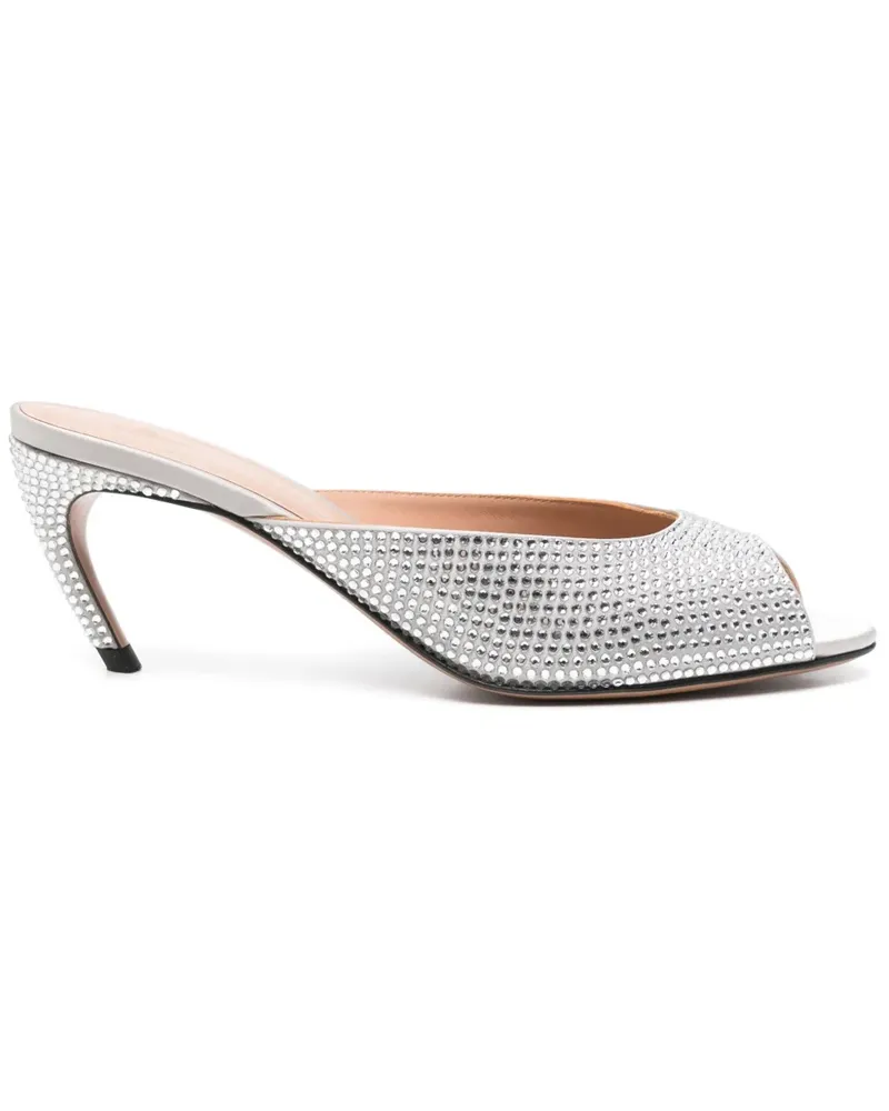 ATTICO Ada Mules 65mm - Silber Silber