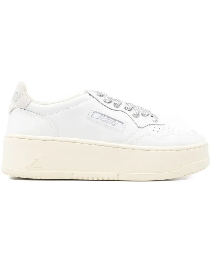 AUTRY Medalist metallic-lace sneakers - Weiß Weiß