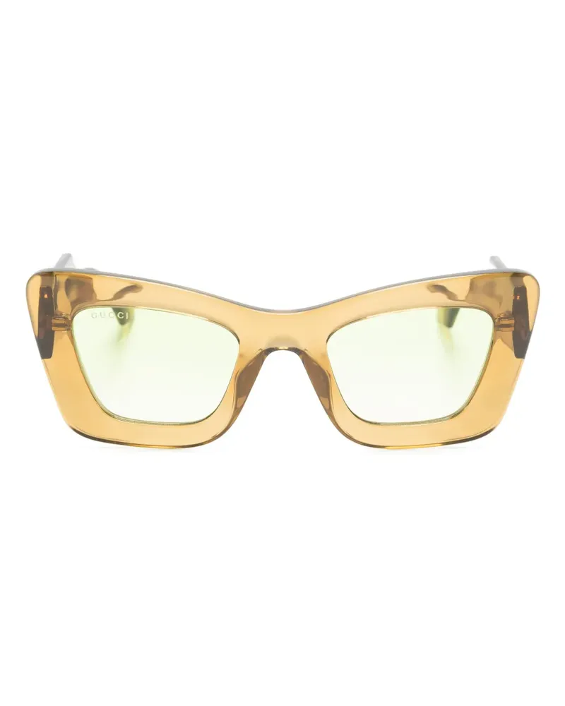 Gucci Sonnenbrille mit Oversized-Gestell - Braun Braun