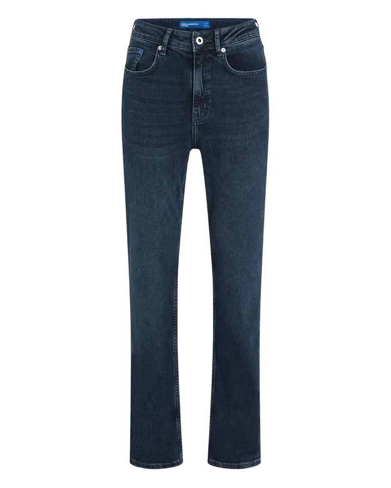 Karl Lagerfeld Gerade Jeans mit hohem Bund - Blau Blau