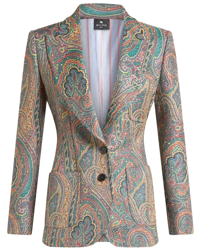 Etro Blazer mit Paisley-Print - Blau Blau