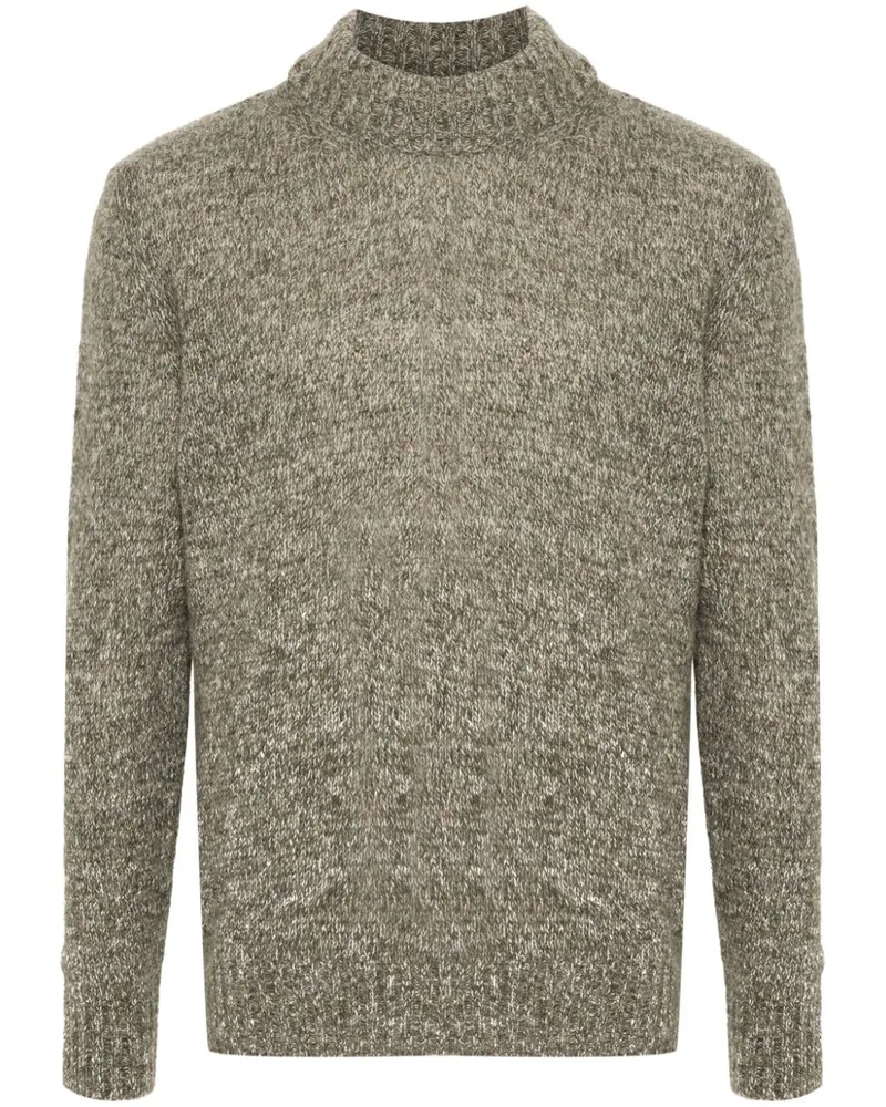 LARDINI Melierter Pullover Grün