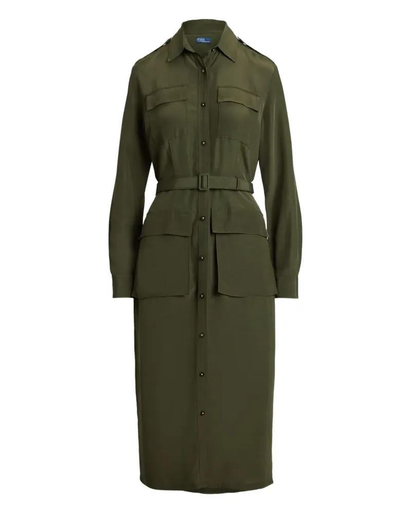 Ralph Lauren Midi-Hemdkleid mit Knöpfen - Grün Grün