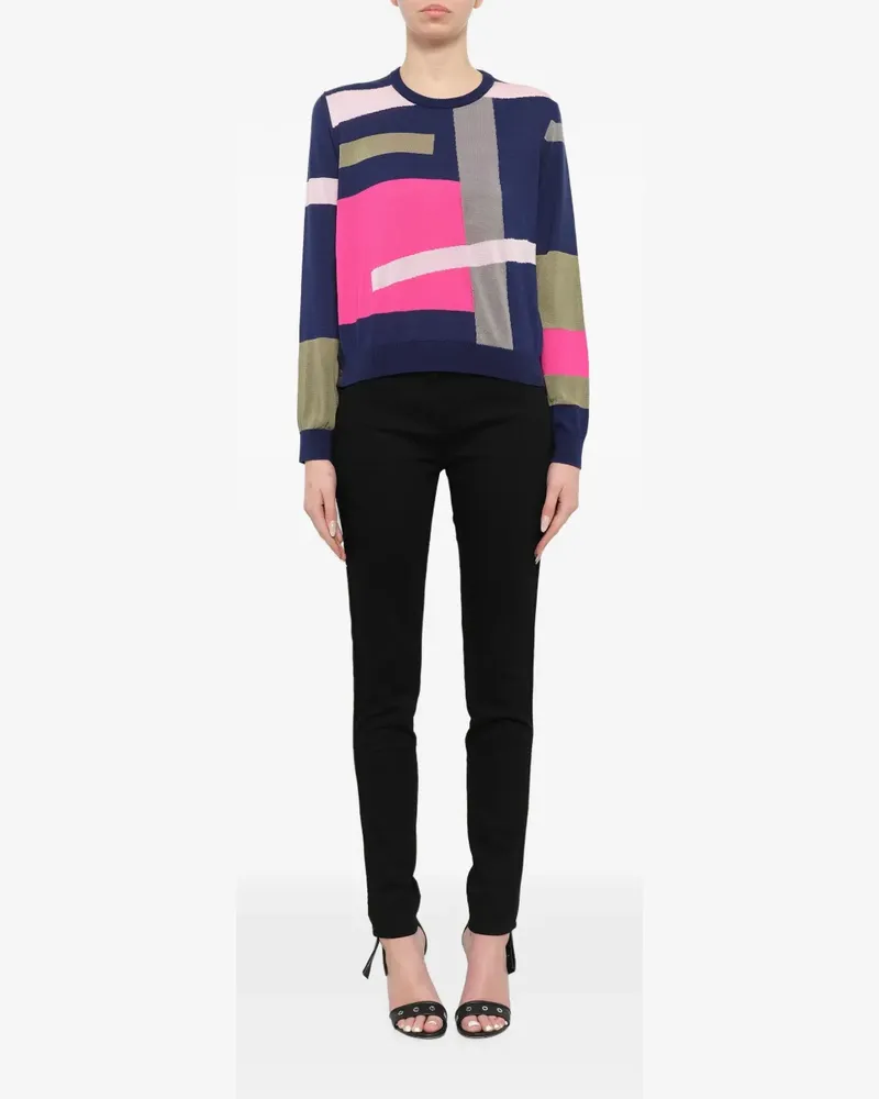 Kenzo Pullover mit geometrischem Muster - Blau Blau