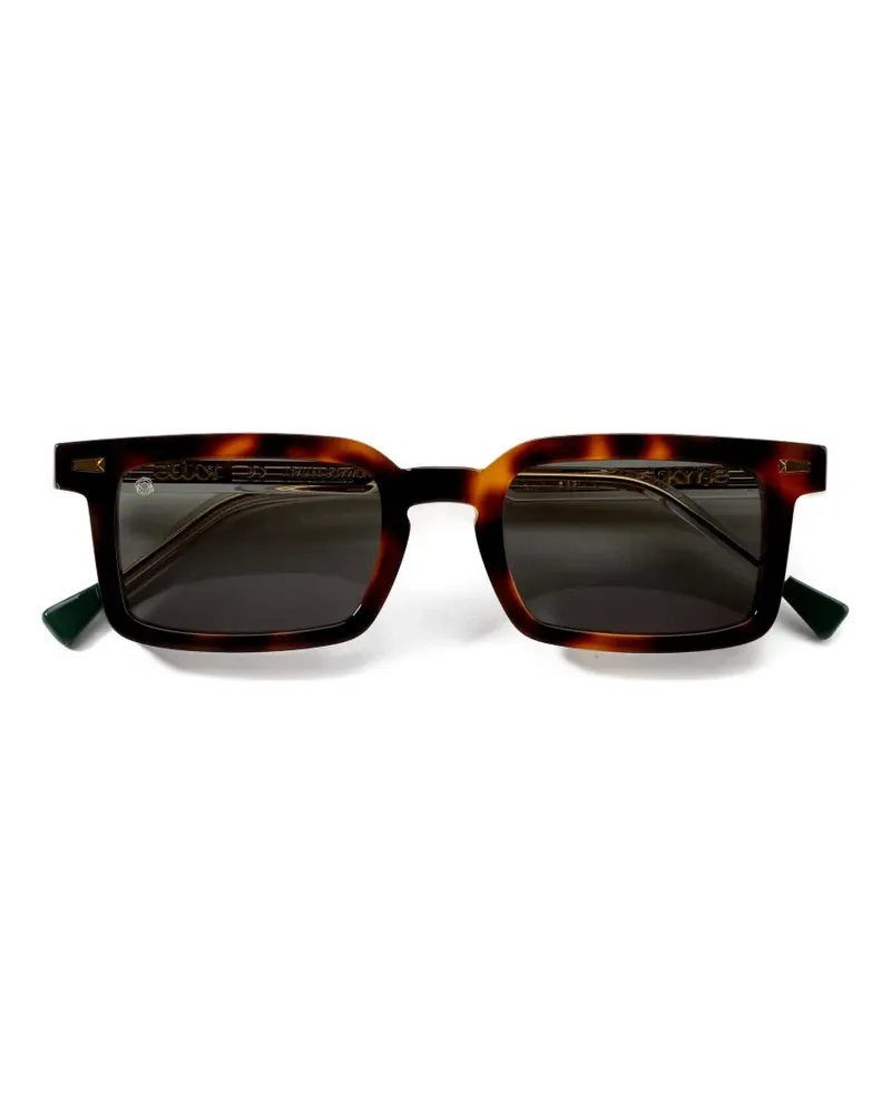 Kyme Eckige Wes2 Sonnenbrille in Schildpattoptik - Braun Braun