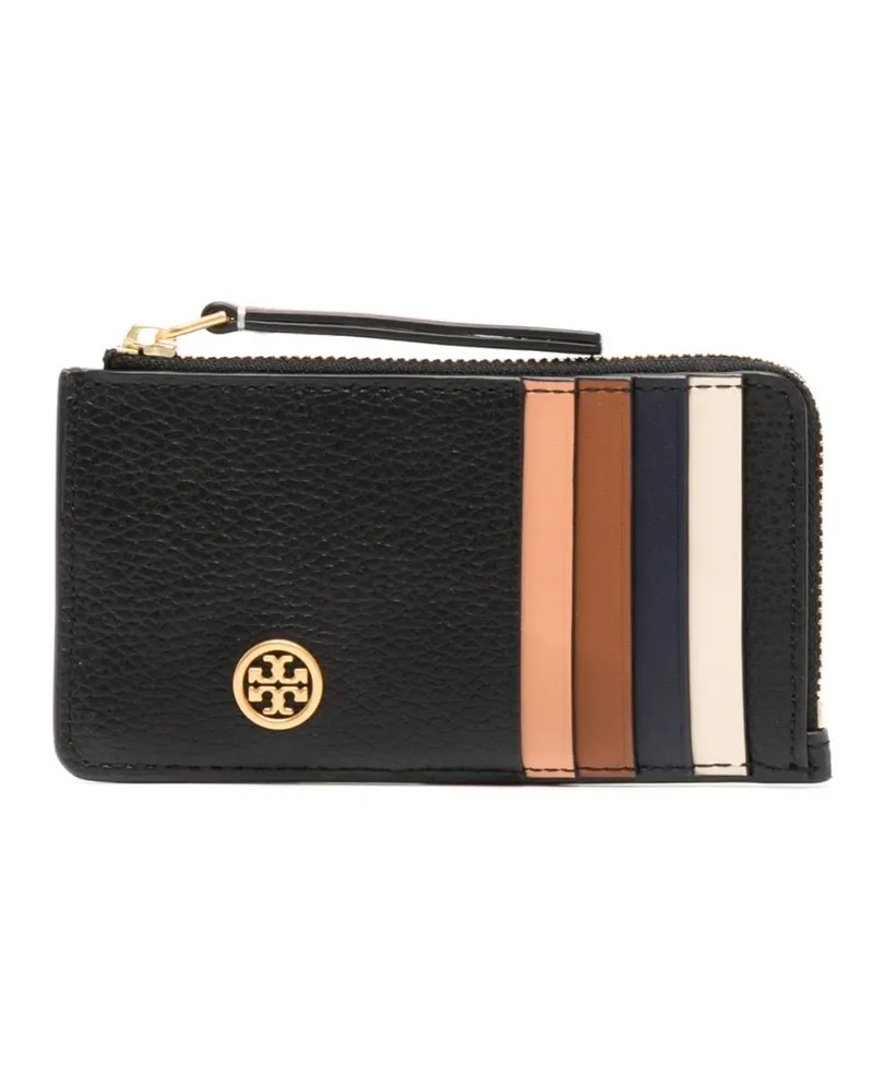 Tory Burch Robinson Portemonnaie in Colour-Block-Optik - Schwarz Schwarz
