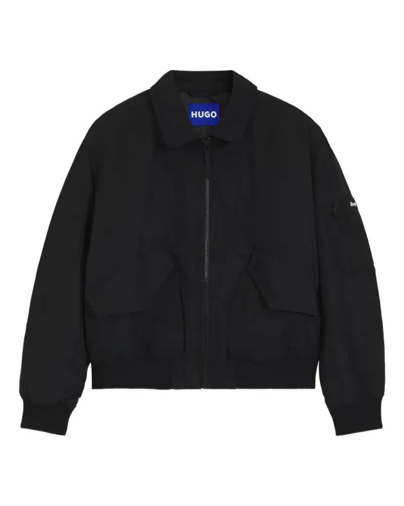 HUGO BOSS Fami Bomberjacke mit Reißverschluss - Schwarz Schwarz
