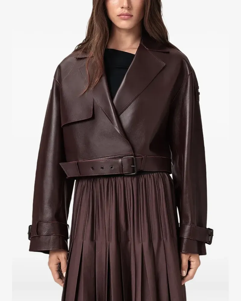 AllSaints Ophelia leather jacket - Rot Rot