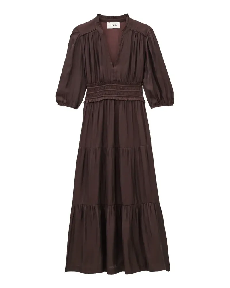 ba&sh Gestuftes Cleli Midikleid - Violett Violett