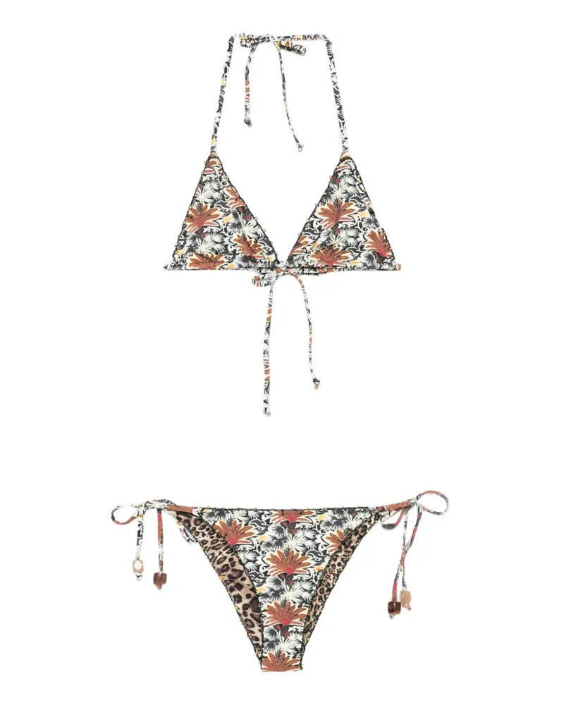 Anjuna Melissa reversible printed crochet-trim bikini - Nude Nude