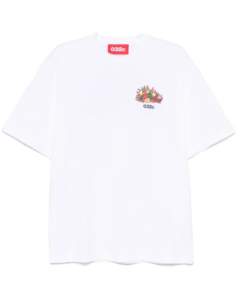 032c Fruit of  T-Shirt - Weiß Weiß