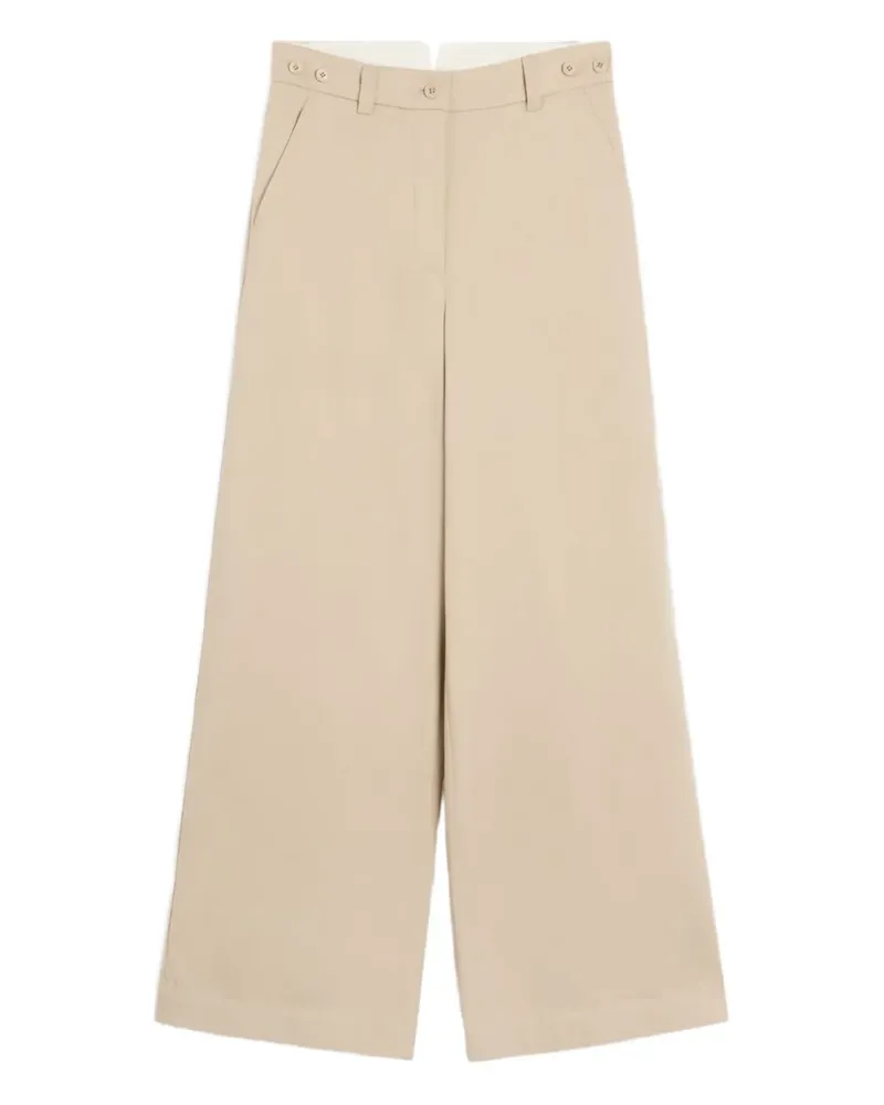 Max Mara Weite High-Waist-Hose - Nude Nude