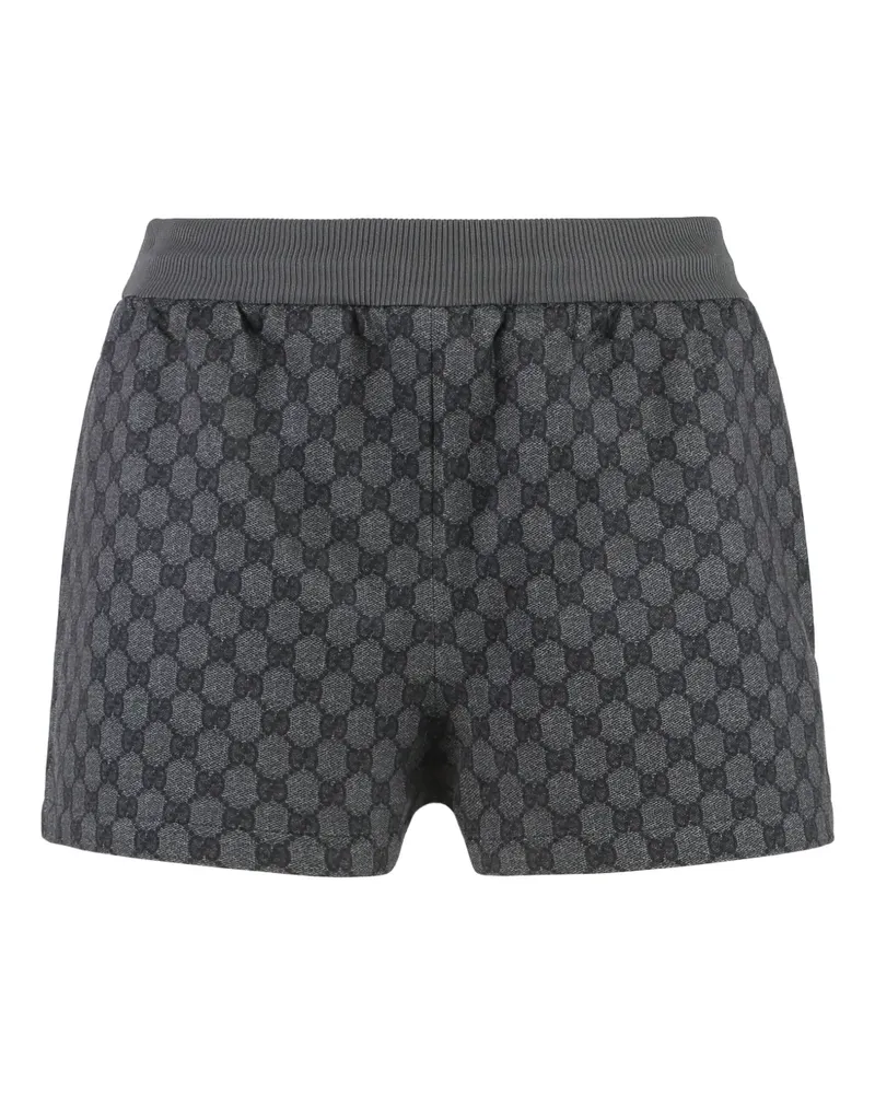 Gucci Stretchbund-Shorts mit GG-Print - Grau Grau