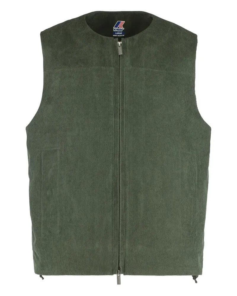 K-Way Jacke mit Kordelstruktur - Grün Grün