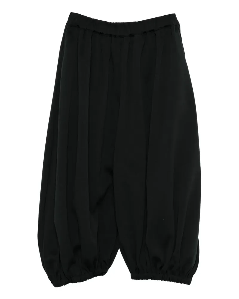 Comme des Garçons Hose mit gerafftem Detail - Schwarz Schwarz