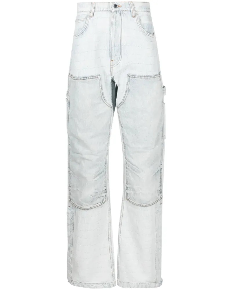 Amiri Jacquard-Jeans im Workwear-Look - Blau Blau
